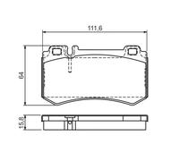 Brake pads 0 986 494 356 BOSCH for MERCEDES-BENZ SL CLK S-CLASS S-CLASS Coupe