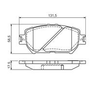 Brake pads 0 986 494 363 BOSCH for TOYOTA CAMRY Saloon