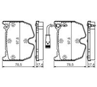 Brake pads 0 986 494 364 BOSCH for MERCEDES-BENZ SL S-CLASS S-CLASS Coupe CLS