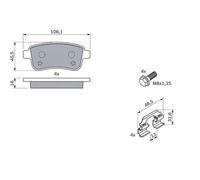 Brake pads 0 986 494 384 BOSCH for RENAULT MEGANE III Coupe MEGANE CC SCÉNIC III
