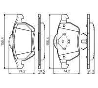Brake pads 0 986 494 390 BOSCH for FORD GALAXY I GALAXY MK I VAN