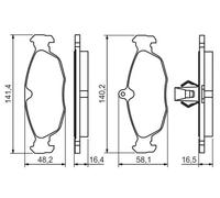 Brake pads 0 986 494 413 BOSCH for JAGUAR XK 8 Coupe XK 8 Convertible XJ