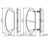 Brake pads 0 986 494 414 BOSCH for HONDA ACCORD VI CIVIC VII Hatchback