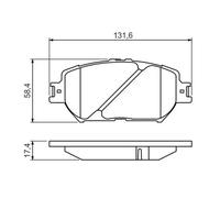 Brake pads 0 986 494 418 BOSCH for LEXUS GS