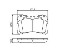Brake pads 0 986 494 423 BOSCH for LEXUS TOYOTA