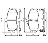 Brake pads 0 986 494 426 BOSCH for HYUNDAI ELANTRA III LANTRA III Saloon