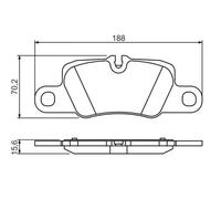 BOSCH 0986494431 Brake Pad Set For Disc Brake Rear Fits Porsche 911 Panamera