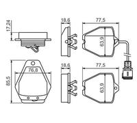 Brake pads 0 986 494 436 BOSCH for AUDI A8 D2