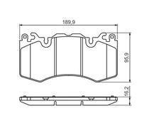 Brake Pads Set fits RANGE ROVER SPORT L320, L494 Front 3.0 5.0 3.0D 4.4D Bosch