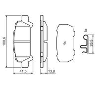BOSCH 0 986 494 445 Brake pad set