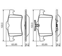Brake pads 0 986 494 480 BOSCH for JAGUAR XJ XK II Coupe XF I XK II Convertible