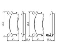 BOSCH 0 986 494 482 Brake pad set