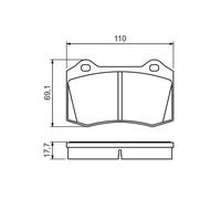 Brake pads 0 986 494 486 BOSCH for SEAT FORD