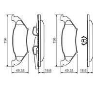 Brake pads 0 986 494 495 BOSCH for CHRYSLER DODGE