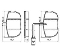 BOSCH 0 986 494 535 Brake pad set