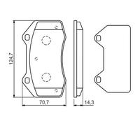 Brake pads 0 986 494 551 BOSCH for RENAULT ALPINE