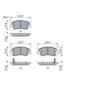 Brake pads 0 986 494 563 BOSCH for KIA HYUNDAI