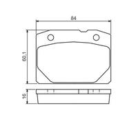 Brake pads 0 986 494 568 BOSCH for LADA TOSCANA 1200-1600 RIVA