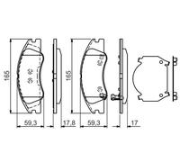 Brake pads 0 986 494 577 BOSCH for KIA CERATO I Saloon CERATO I Hatchback
