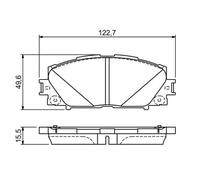 Brake pads 0 986 494 670 BOSCH for TOYOTA PRIUS PRIUS PHV