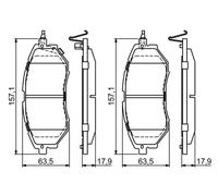 Brake pads 0 986 494 679 BOSCH for SUBARU OUTBACK LEGACY IV LEGACY IV Estate