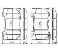 Brake pads 0 986 494 707 BOSCH for NISSAN INFINITI