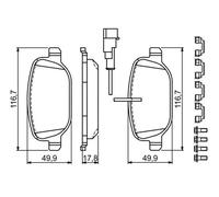 BOSCH 0 986 494 717 Brake pad set