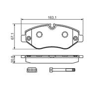 Brake pads 0 986 494 728 BOSCH for MERCEDES-BENZ VW