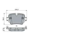 Brake pads 0 986 494 753 BOSCH for JAGUAR F-TYPE Convertible F-TYPE Coupe