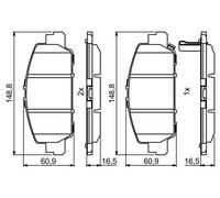 Brake pads 0 986 494 773 BOSCH for HONDA HR-V