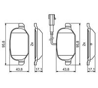 Brake Pad Set, disc brake BOSCH 0 986 494 776 for MITO (955_) 1.4 2008-2011