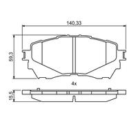 Brake pads 0 986 494 793 BOSCH for MAZDA 6 Saloon 6 Estate