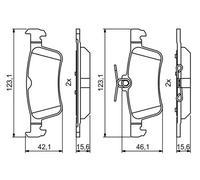 Brake pads 0 986 494 811 BOSCH for PEUGEOT 308 II 308 SW II