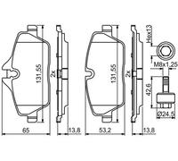 Brake pads 0 986 494 813 BOSCH for BMW i3