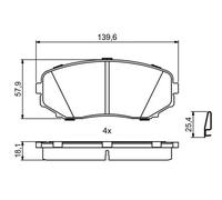 Brake pads 0 986 494 879 BOSCH for MAZDA CX-7