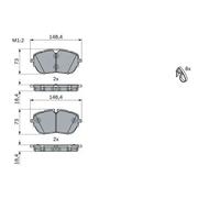 Brake pads 0 986 494 946 BOSCH for PEUGEOT OPEL DS CITROËN VAUXHALL