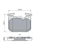Brake Pads Set fits BMW M4 F82, F83 3.0 Front 14 to 20 S55B30A Bosch 34106799805
