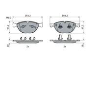 Brake pads 0 986 494 955 BOSCH for JAGUAR XJ XK II Coupe XF I XK II Convertible