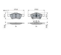 Brake pads 0 986 494 960 BOSCH for MAZDA FORD