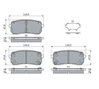Brake pads 0 986 494 971 BOSCH for KIA SORENTO III