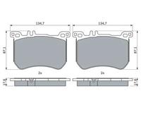 Bosch BP1836 - Brake Pads Car Front Axle - Bosch Quality - Reduced Noise and Dust - ECE-R90 Certified - Copper-Free - 1 Set of 4 Pads