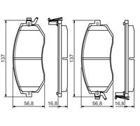 BOSCH 0 986 495 125 Brake pad set