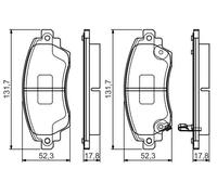 Brake pads 0 986 495 132 BOSCH for TOYOTA COROLLA Compact COROLLA Liftback