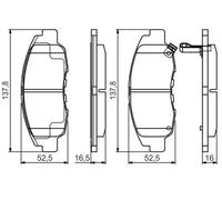 Brake pads 0 986 495 153 BOSCH for HONDA CR-V I