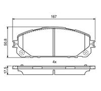 Brake pads 0 986 495 404 BOSCH for JEEP CHEROKEE CHEROKEE VAN