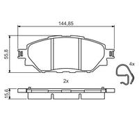Bosch 0986495425 Brake Pad Set (BP2057)