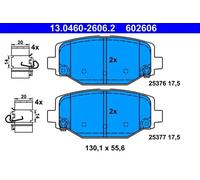 ATE 13.0460-2606.2 Brake pad set