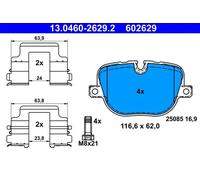 ATE 13.0460-2629.2 Brake pad set