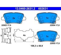 Brake pads 13.0460-2631.2 ATE for OPEL INSIGNIA B Grand Sport