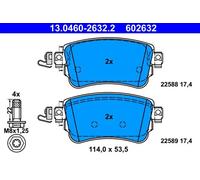 Brake pads 13.0460-2632.2 ATE for CITROËN PEUGEOT TOYOTA OPEL